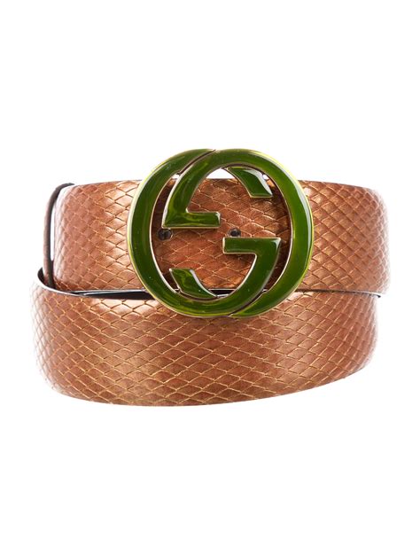 are gucci belts shiny|Gucci snakeskin belt.